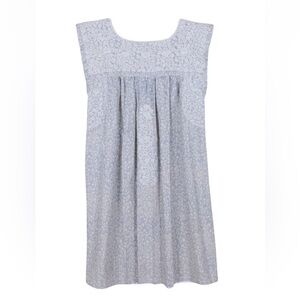 Mi Golondrina FLORES SPECIALTY SHORT DRESS Azul Floral y Nieve